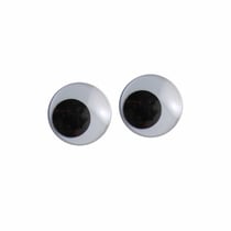 Yeux mobiles décoratifs Vaessen Creative - Blanc et noir - 8 mm - 1000 pièces