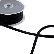 Bobine 10m cordon velours noir 8mm