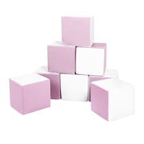 Lot cubes XXL mousse 8 pcs blanc, rose (pastel)