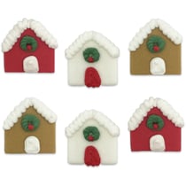 6 Décors Village de Noël en sucre