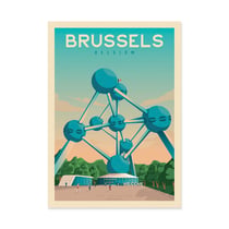 Affiche 30x40 cm - Brussels - Olahoop Travel Posters