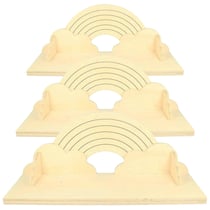 3 étagères en bois Arc-en-ciel 40 cm