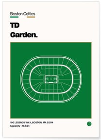 Affiche TD Garden - Boston Celtics | A3 : 29,7x42cm