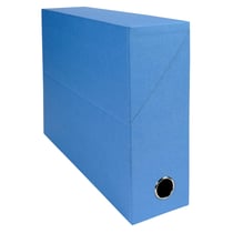 Boite transfert Dos 90mm papier toilé - Bleu clair - x 5 - Exacompta
