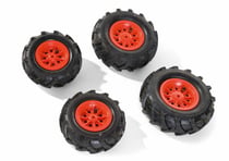 Lot de roues jantes rouge rollyJunior et rollyFarmtrac - Rolly Toys