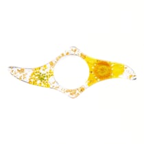 Bague de lecture en résine forme papillon-ambre et miel