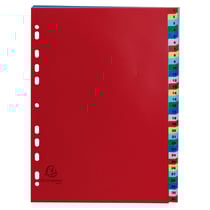 Intercalaires imprimés numériques PP couleurs 31 positions - A4 - Couleurs assorties - x 20 - Exacompta