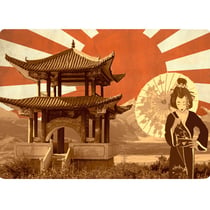 Tapis de souris Décor Japon 27 x 19 cm