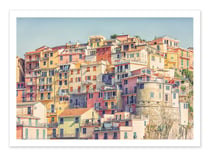 Affiche 30 x 40 cm - Manarola facade Italy - Manjik Pictures