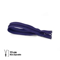 Fermeture éclair Z53 - moulée 6mm Non séparable - 15 cm