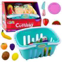 Ensemble Fruits À Découper Velcro Avec Assiettes Et Couteau Pour Cuisine Enfant