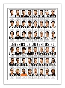 Affiche 50 x 70 cm -  Legends of Juventus FC - Olivier Bourdereau