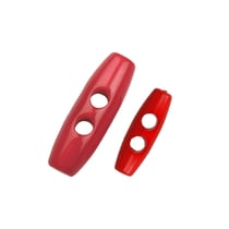 Buchette polyester 2 trous 40mm rouge