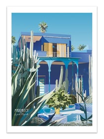 Affiche 50 x 70 cm -  Jardin Majorelle Marrakeck - Artmoric