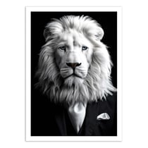 Affiche 30x40 cm - White Lion Wild Suits - Philippe Hugonnard