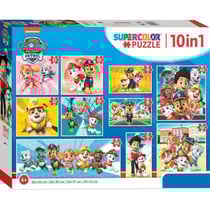 Coffret de 10 puzzles enfant pat patrouille chien et véhicule 18 - 30 - 48 - 60 - pièces - paw patrol