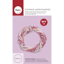 Kit: Bracelet, joliment cordelé, 21cm, Kit 1 pce.