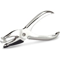 Perforateur - 1 trou - Pince métal - Perfore 10 feuilles - Argent - Rapesco
