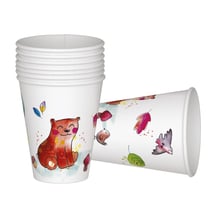Gobelet - lot de 8 - animaux de la forêt