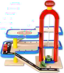 Garage en bois / parking 3 étages + 2 voitures - jouet enfant