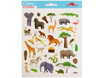Autocollants - Animaux de la savane - Dorures