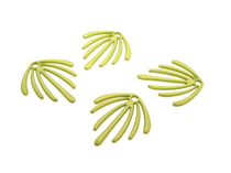 4 Breloques feuille 22*20mm Jaune
