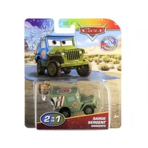 Véhicule cars sergent change de couleur 2 en 1 - voiture miniature - MATTEL