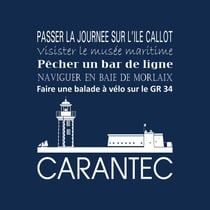 Tableau sur toile Carantec navy 30x30 cm