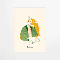 Carte postale - Marine Laurent - Taureau - 14,8 x 10,5 cm - Made in France