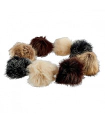 Assortiment de 8 POMPONS fausse fourrure diam. 120 mm - Prym 0901 Multicolore