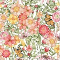 4 serviettes en papier découpage collage 33 cm TABLEAU DE FLEUR ET PAPILLON F 211