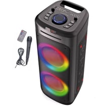 Enceinte bluetooth karaoké - MS06CD - 1000W - Bluetooth 5.0 - Lecteur CD - RGB - Radio FM - USB 2.0 - micro SD - Karaoké