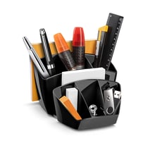 Pot à crayons multi-compartiments Noir - CEP