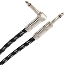 Plugger, câble Tweed guitare instrument Jack mâle mono coudé 6,35mm / Jack mâle mono droit 6,35mm.