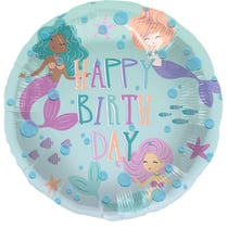 Ballon Aluminium à plat Mermaid Magic - Ø45 cm