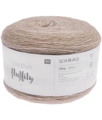 Coton à tricoter Creative FLUFFILY - 150 GR - Rico Design 11 Poussiere gris