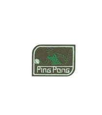 Lot de 3 écussons thermocollants sport ping pong 4,2cm x 3cm