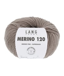 Pelote de laine à tricoter MERINO 120 - Lang Yarns Marron (126)