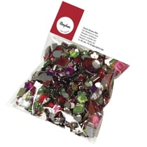 Mix strass acrylique, différentes formes, 5 - 14mm, 1000 pces