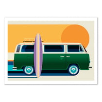 Affiche 30x40 cm - Vintage Camping van - Bo Lundberg