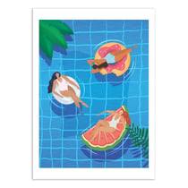 Affiche 50x70 cm - Pool Ladies - Petra Lizde