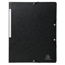 Chemise à élastique sans rabat carte lustrée 355gm2 - A4 - Noir - x 50 - Exacompta