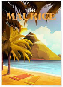 Affiche Île Maurice | A3 : 29,7x42cm