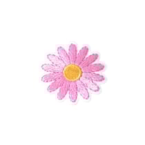 Ecusson thermocollant marguerite rose 3,3cm x 3,3cm