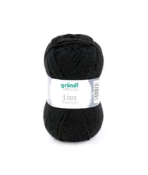 Fil à tricoter LISA PREMIUM UNI - Grundl 26 Noir