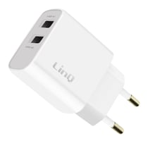 LinQ Chargeur Secteur Double USB Puissance 10.5W Format Compact Blanc