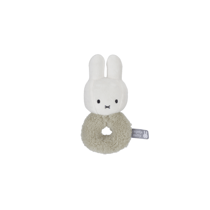Hochet Anneau Miffy avec grelot - Fluffy Vert - 16cm