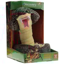 Peluche animee serpent cobra royal marron - 1 metre - discovery channel - jay0186c
