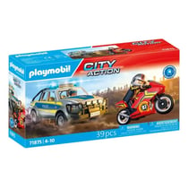 71875 Pick-up de police, moto & 2 personnages, Les policiers
