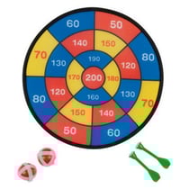 Cible velcro / scratch 29 cm avec flechettes et balles - cible securite - plein air